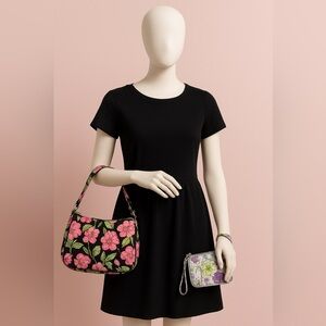 ✨💖 Vera Bradley Black & Pink Floral Bundle Gently Loved 💖✨